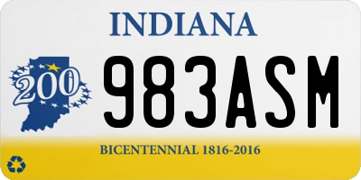 IN license plate 983ASM