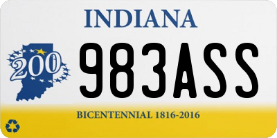 IN license plate 983ASS