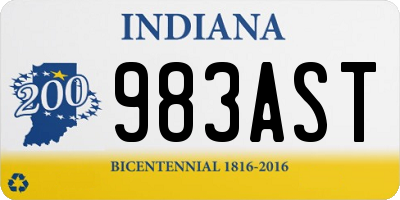 IN license plate 983AST