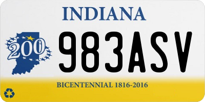 IN license plate 983ASV