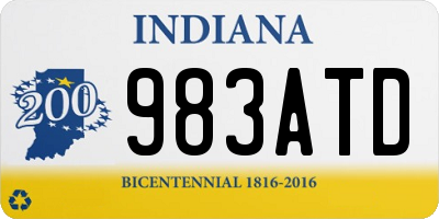 IN license plate 983ATD