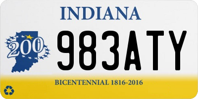 IN license plate 983ATY