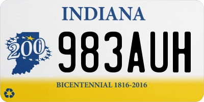 IN license plate 983AUH