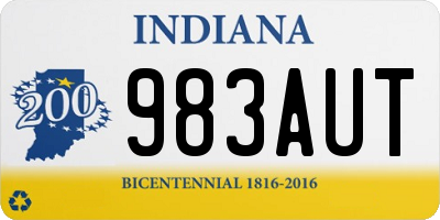 IN license plate 983AUT