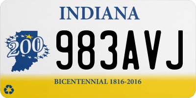 IN license plate 983AVJ