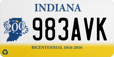 IN license plate 983AVK