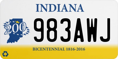 IN license plate 983AWJ