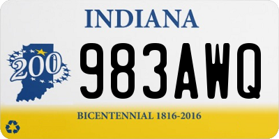 IN license plate 983AWQ