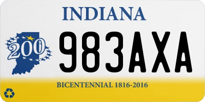 IN license plate 983AXA