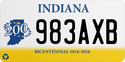 IN license plate 983AXB