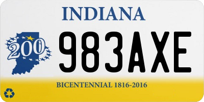 IN license plate 983AXE