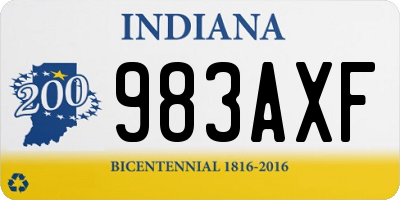 IN license plate 983AXF