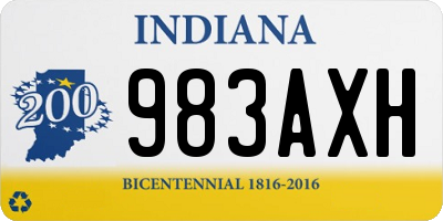 IN license plate 983AXH