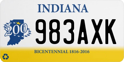 IN license plate 983AXK