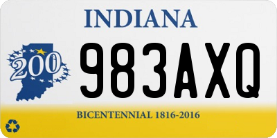 IN license plate 983AXQ