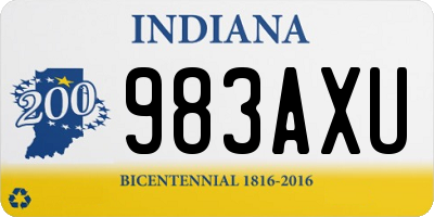 IN license plate 983AXU