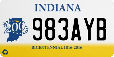 IN license plate 983AYB