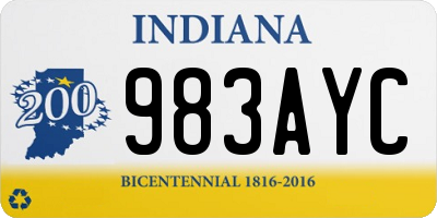 IN license plate 983AYC