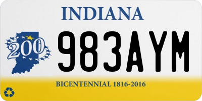 IN license plate 983AYM