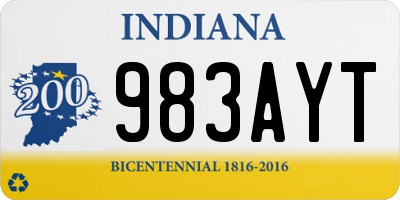 IN license plate 983AYT