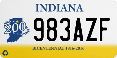 IN license plate 983AZF