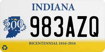 IN license plate 983AZQ