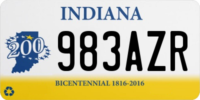 IN license plate 983AZR