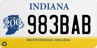 IN license plate 983BAB