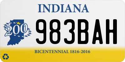 IN license plate 983BAH