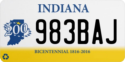 IN license plate 983BAJ