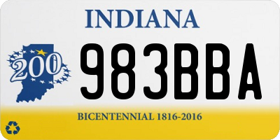 IN license plate 983BBA