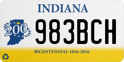 IN license plate 983BCH