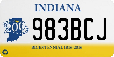 IN license plate 983BCJ