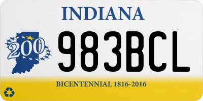 IN license plate 983BCL