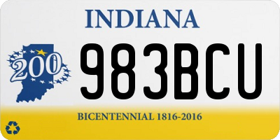 IN license plate 983BCU