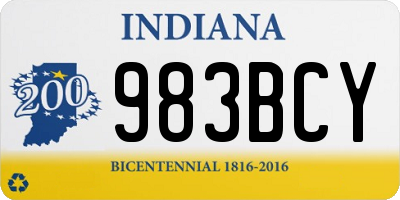 IN license plate 983BCY