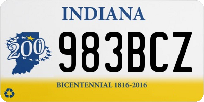 IN license plate 983BCZ