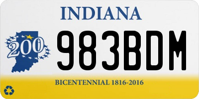 IN license plate 983BDM