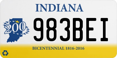 IN license plate 983BEI