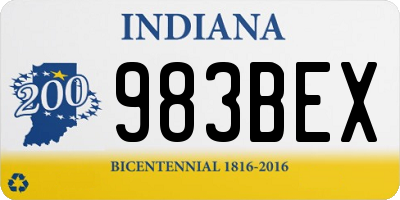 IN license plate 983BEX