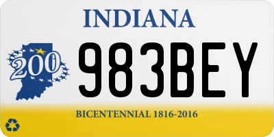 IN license plate 983BEY