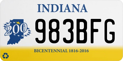 IN license plate 983BFG