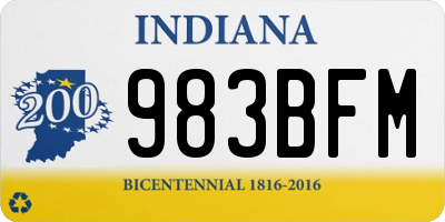 IN license plate 983BFM