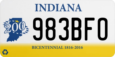 IN license plate 983BFO