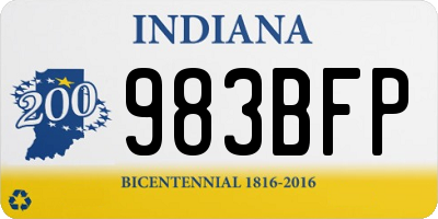 IN license plate 983BFP