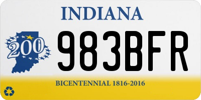 IN license plate 983BFR