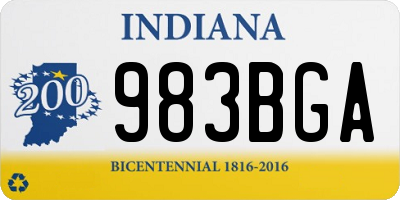 IN license plate 983BGA