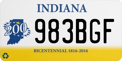 IN license plate 983BGF