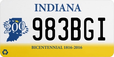 IN license plate 983BGI