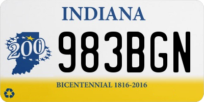 IN license plate 983BGN